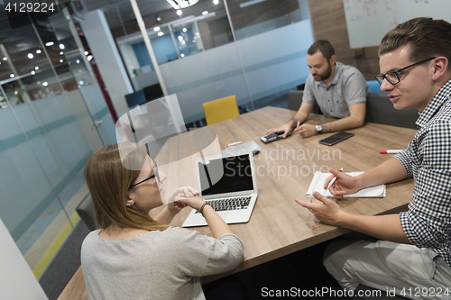 Image of startup business team on meeting