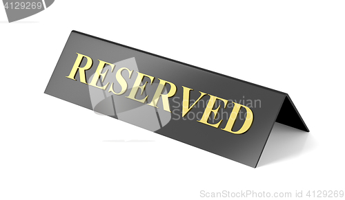 Image of Reserved sign