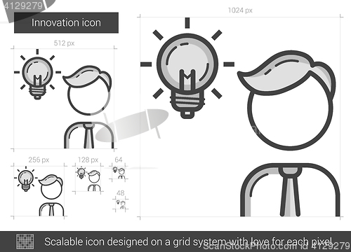 Image of Innovation line icon.