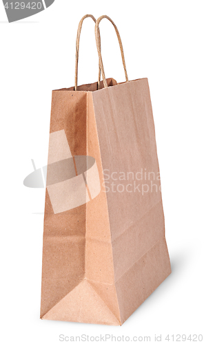 Image of Empty open brown paper bag for shoping