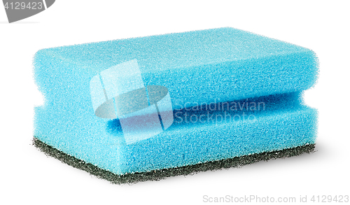 Image of Sponge for washing dishes with felt horizontally