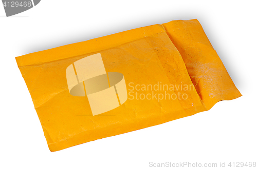 Image of Open used yellow envelope