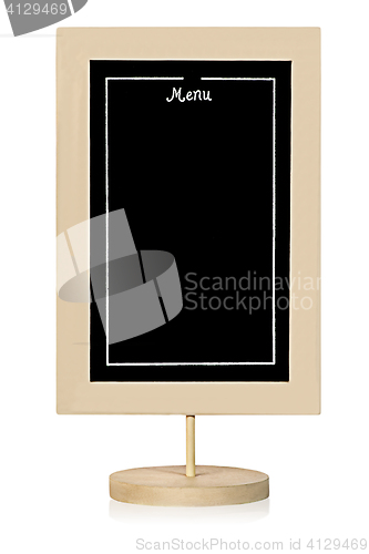 Image of Restaurant menu board vertically