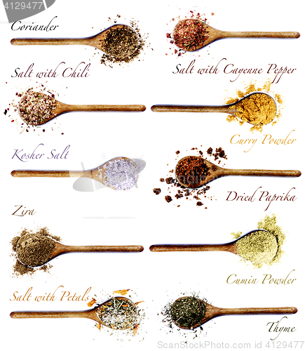 Image of Collection of Spices with Inscription