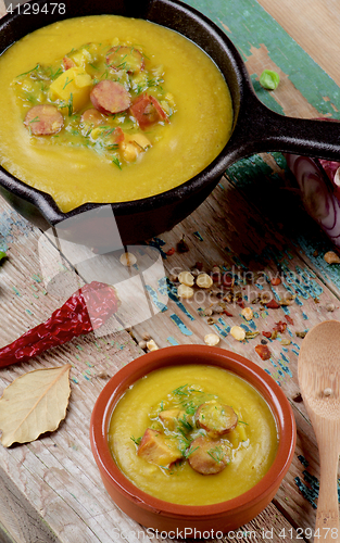 Image of Pea Soup with Smoked Sausages