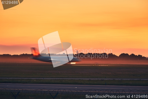 Image of Airplane taxiing to the runway