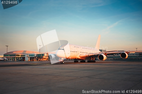 Image of Airport at the sunset