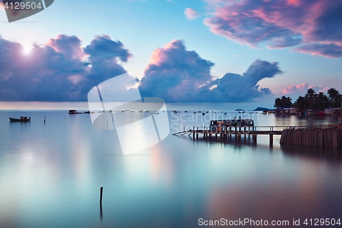 Image of Fishing village at the sunrise