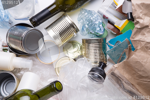 Image of Rubbish lies on white table
