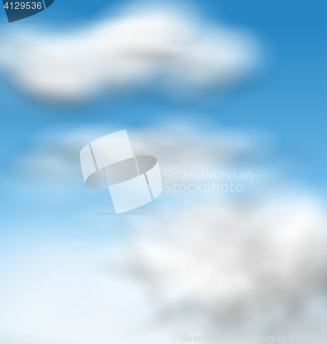 Image of  Background Blue Sky Fluffy Clouds