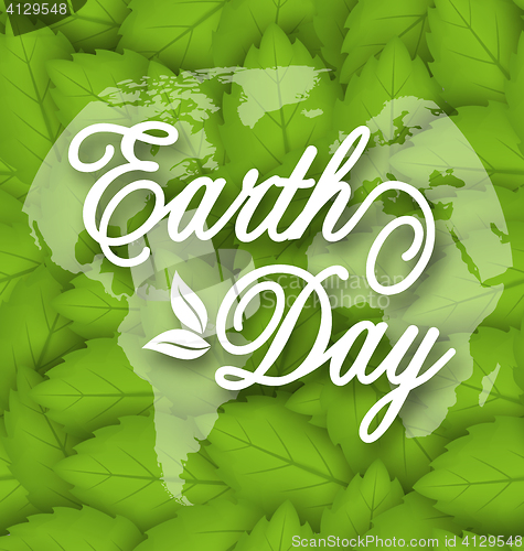 Image of  Leaves Texture Background for Earth Day Holiday