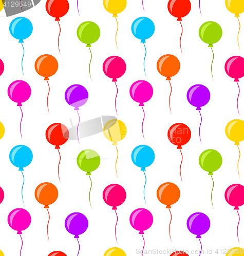 Image of Seamless Texture Multicolored Balloons for Party