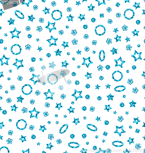 Image of Blue Shimmering Seamless Texture