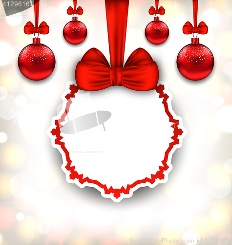 Image of Merry Christmas Background with Celebration Card