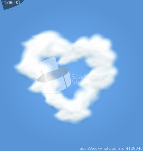 Image of Fluffy Cloud Shape Heart Love