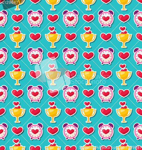 Image of Colorful Seamless Pattern for Valentines Day