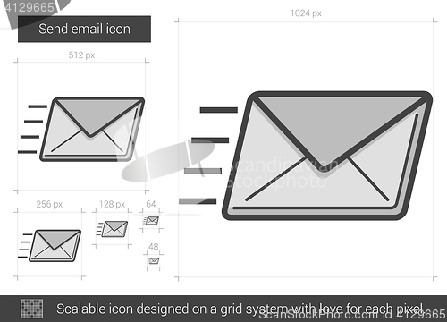 Image of Send email line icon.