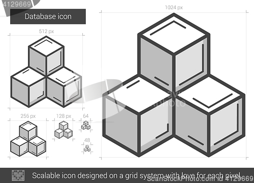 Image of Database line icon.