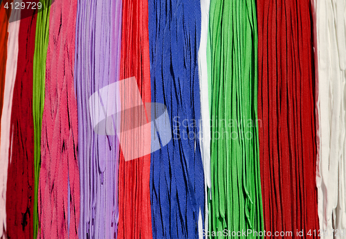 Image of Many colorful shoestrings