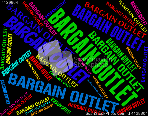 Image of Bargain Outlet Represents Market Discount And Discounts