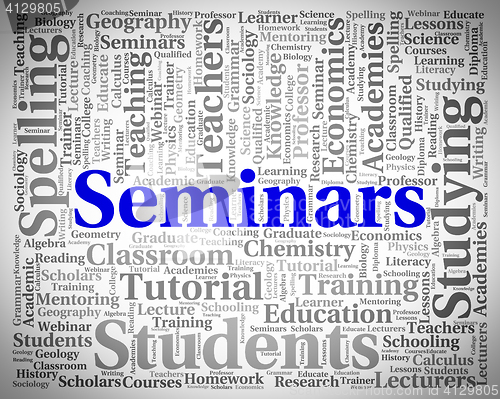 Image of Seminars Word Indicates Words Speaker And Presentation