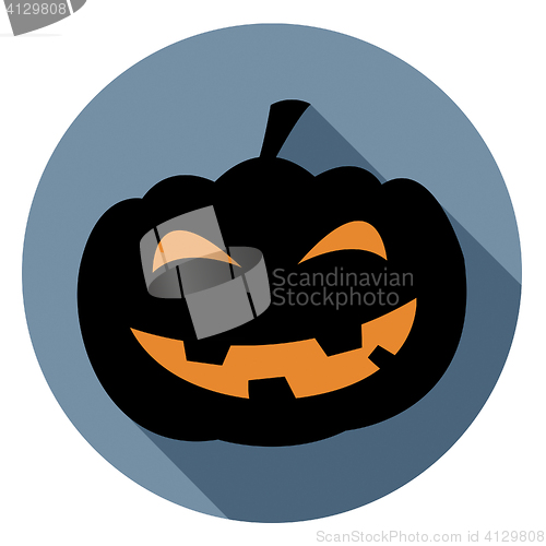 Image of Halloween Pumpkin Icon Represents Autumn Sign And Spooky