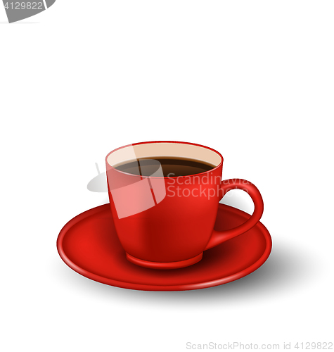 Image of Photo Realistic Cup of Coffee Isolated