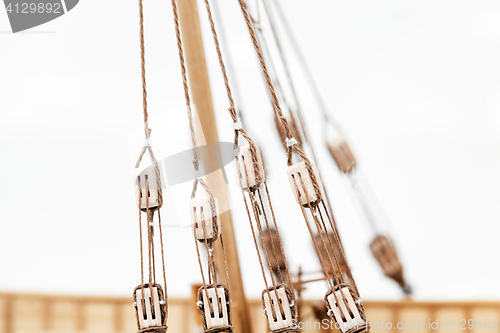 Image of wooden ship model