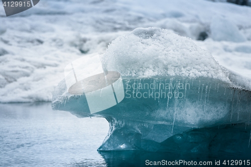 Image of Blue icebergs closeup