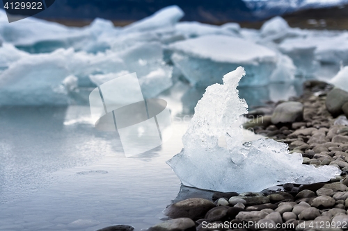 Image of Blue icebergs closeup