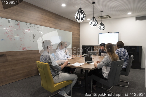 Image of startup business team on meeting