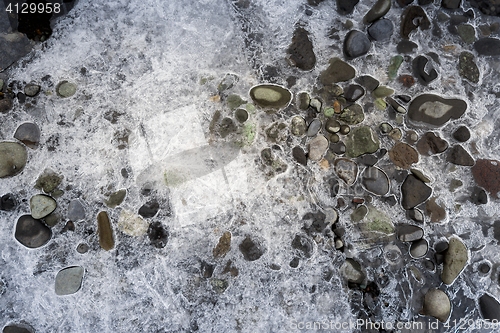 Image of Ice frozen into stones