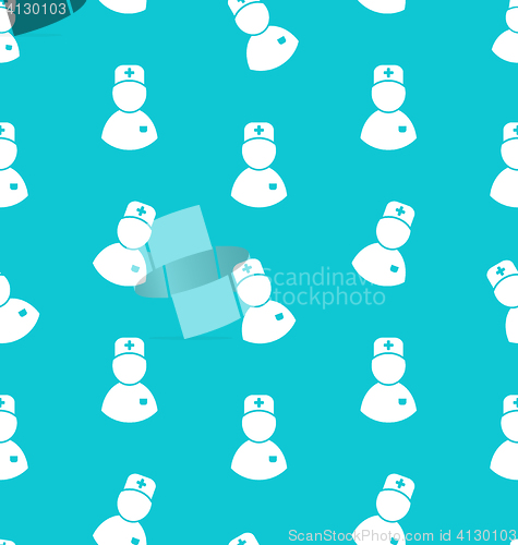 Image of Illustration Seamless Pattern with Icons of Medical Doctor, Medi