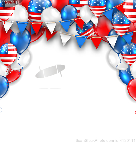 Image of American Traditional Celebration Background for Holidays of USA