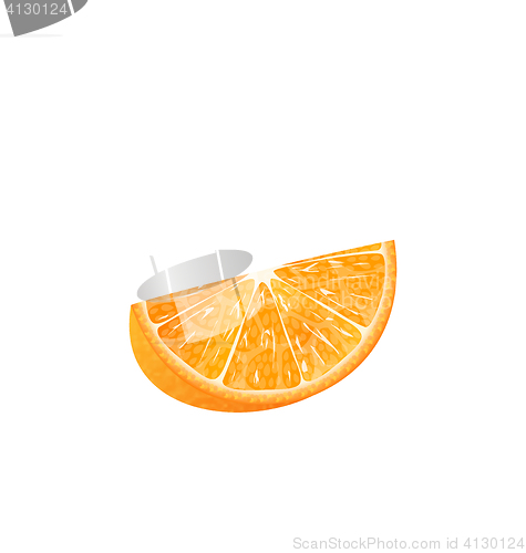 Image of Orange Slice Isolated