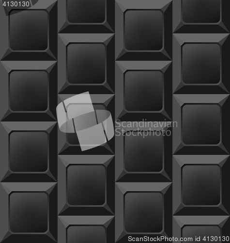 Image of Geometric Black Seamless Pattern, Abstract Background