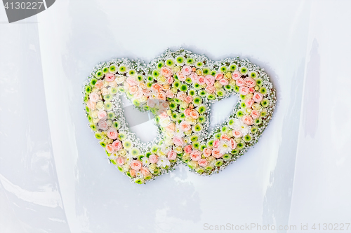 Image of Wedding Bouquet on the Bonnet