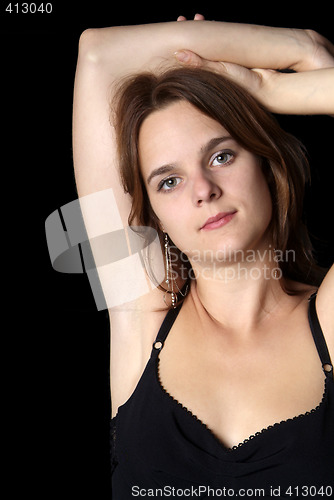 Image of woman hands raised