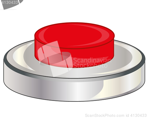 Image of Red button on white