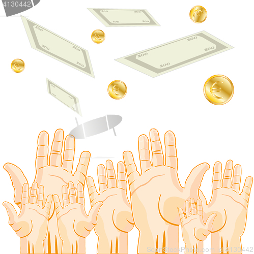 Image of Hands is pulled to money