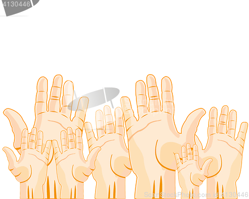 Image of Much raised hands