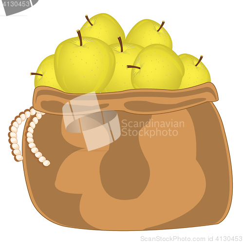 Image of Yellow apple in bag