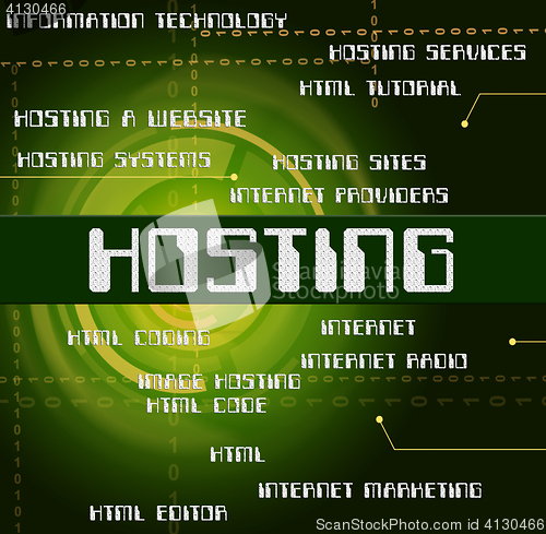 Image of Hosting Word Means Online Web And Server