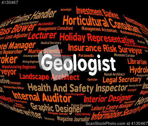 Image of Geologist Job Shows Science Specialist And Expertise
