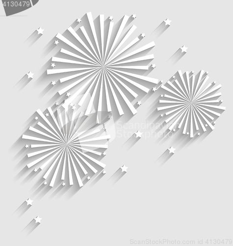 Image of Firework for Holiday Celebration Events, Flat Style Long Shadow