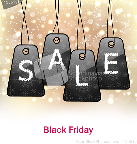 Image of Abstract Set Labels for Black Friday Sales