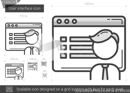 Image of User interface line icon.