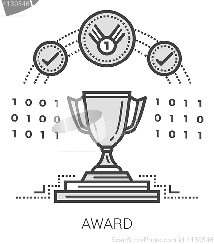 Image of Award line icons.