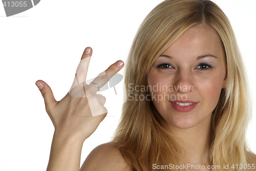 Image of three with finger