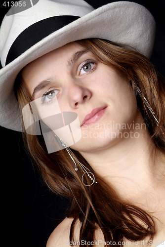 Image of woman with hat